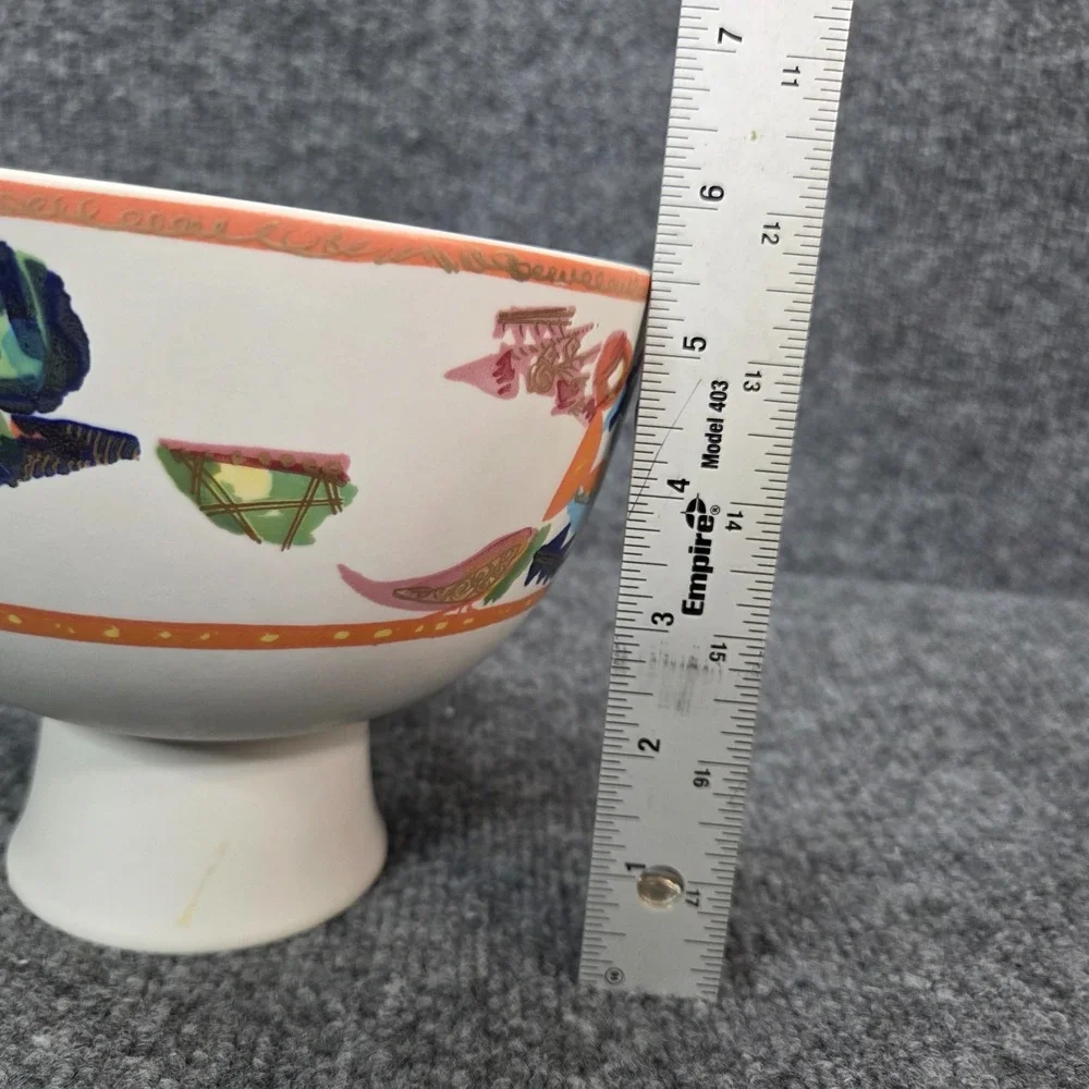 Gilbert Portanier Rosenthal Alta Mira Pedestal‎ Bowl ceramic 5.5